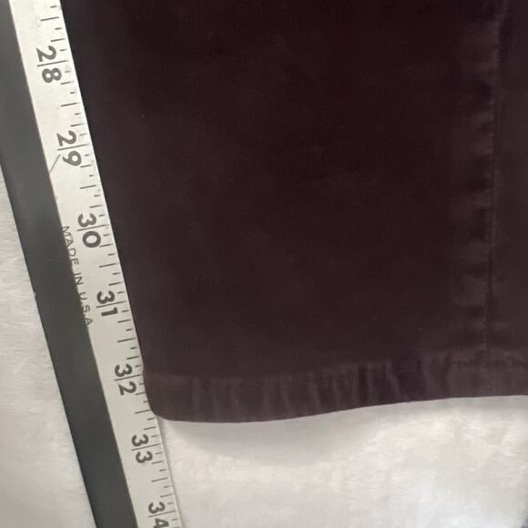 AG Adriano Goldschmied Dylan Men's 32x33 Slim Skinny Burgundy Corduroy Jeans - Picture 12 of 13